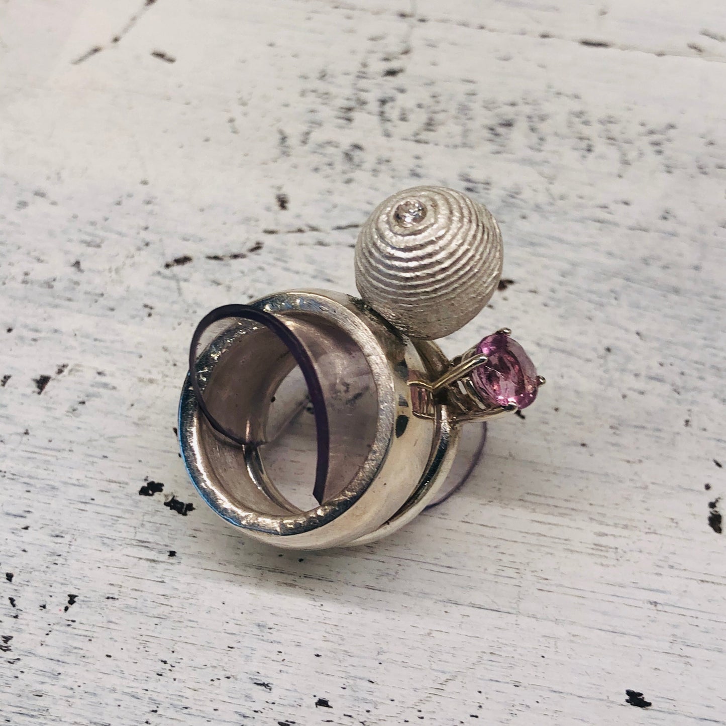 Silber Ring mit Speia Kugel