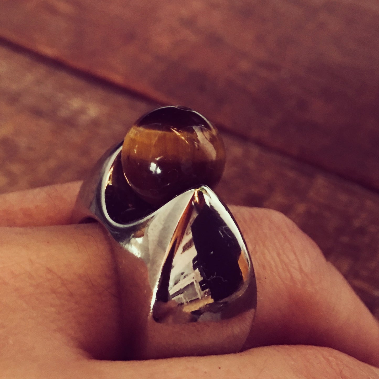 Silber Ring 925 mit perele oder Tieraugen