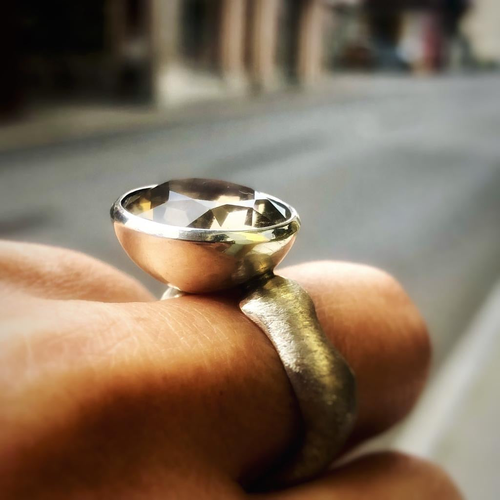 Silber Ring Achat Stein
