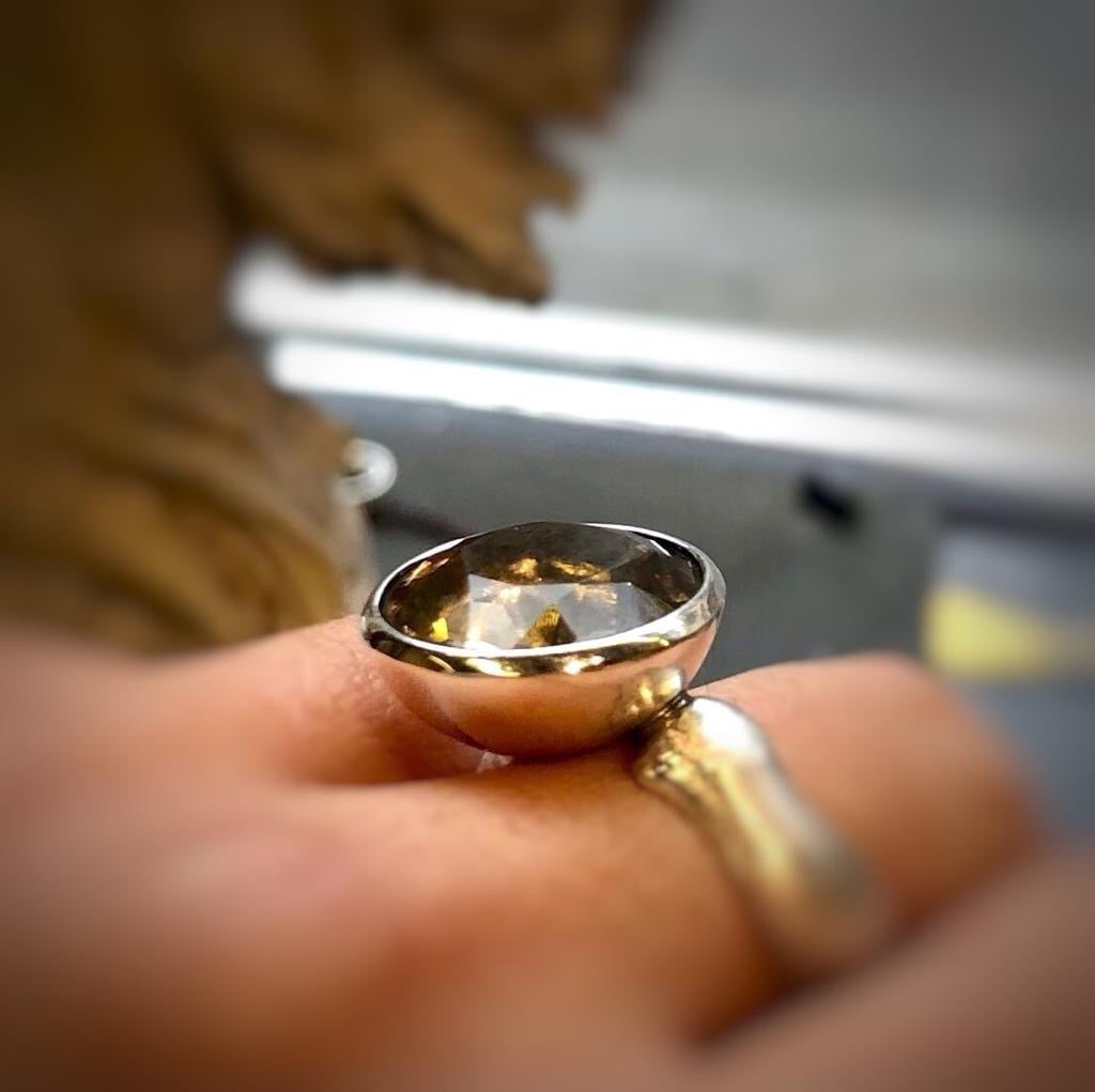 Silber Ring Achat Stein