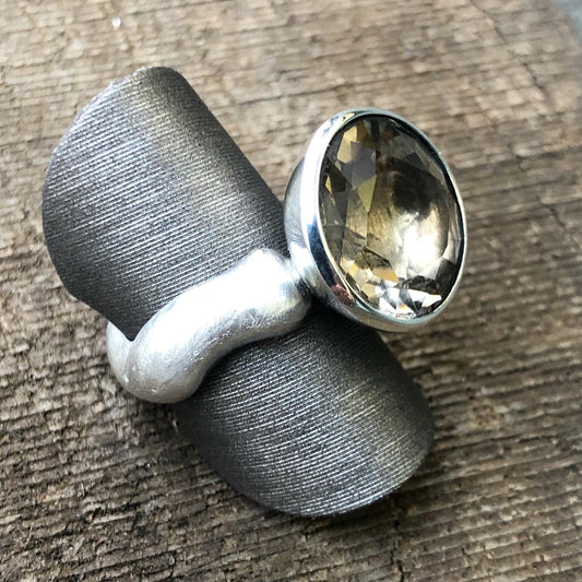 Silber Ring Achat Stein
