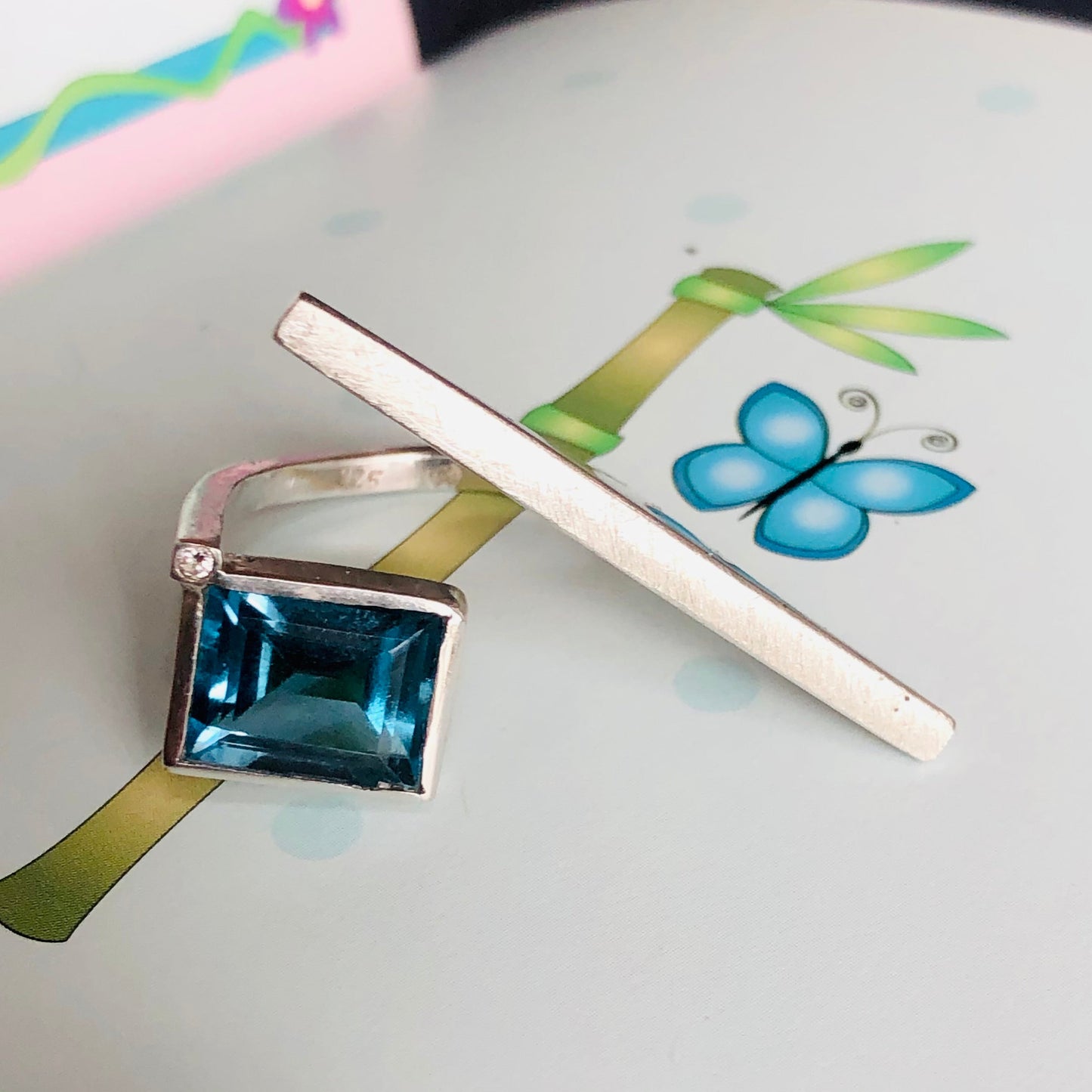 LIBERTÉ Ring  Blue Topaz & Diamond