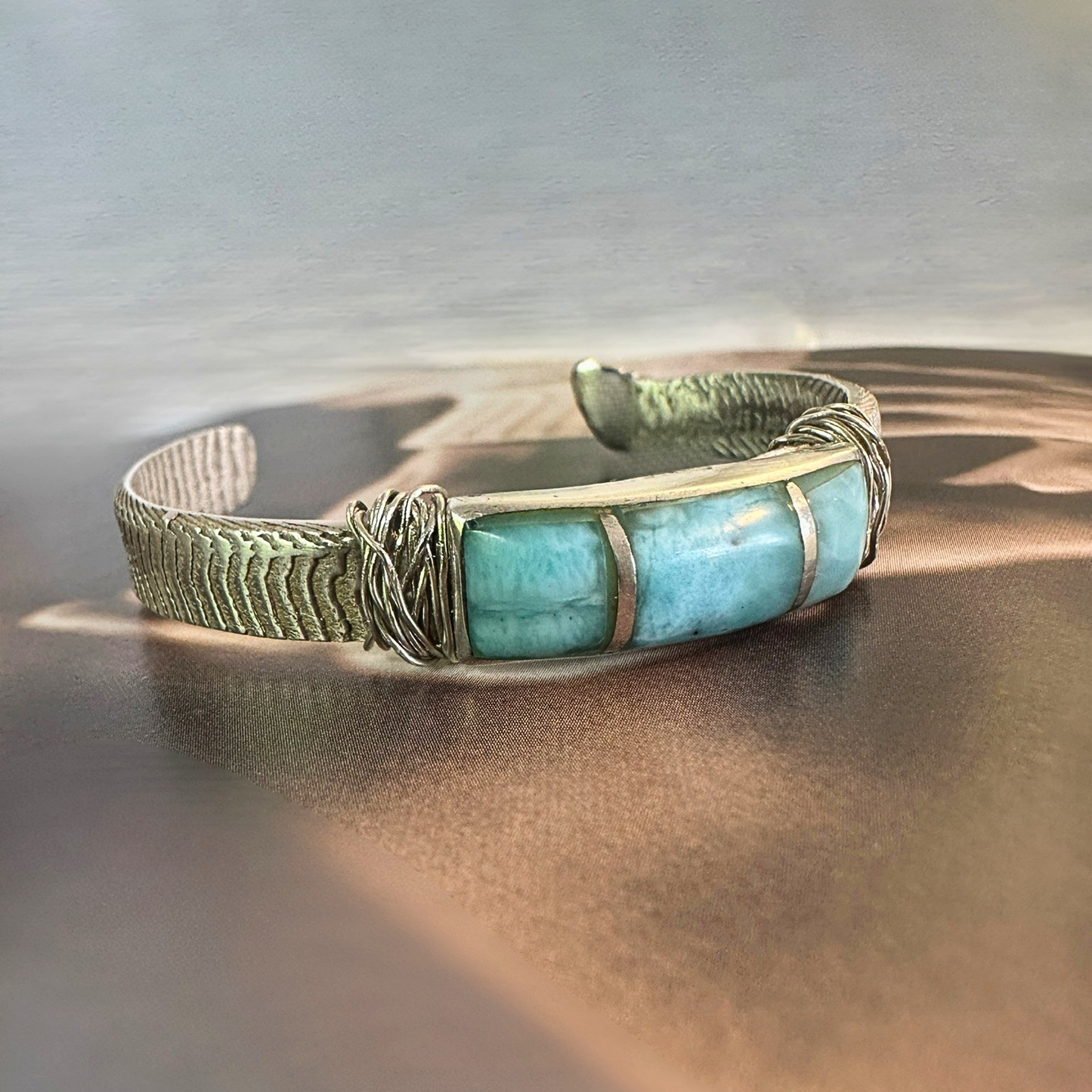 Cuff bracelets with cuttlefish casting